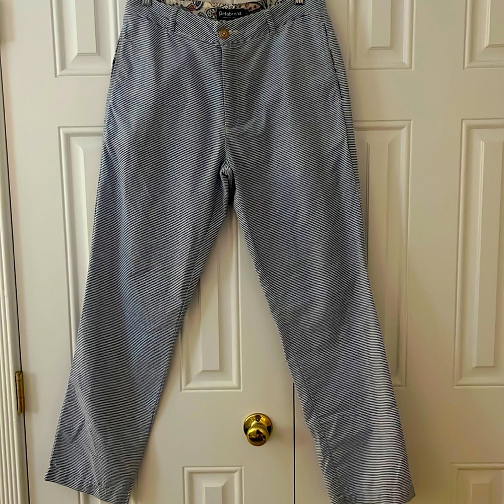 Betabrand seersucker pants